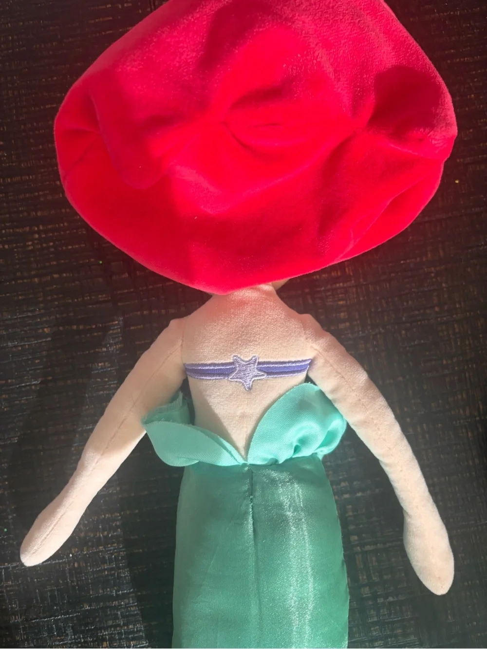 Disney Plush Ariel Mermaid (Green) & Jasmine Doll (Teal)